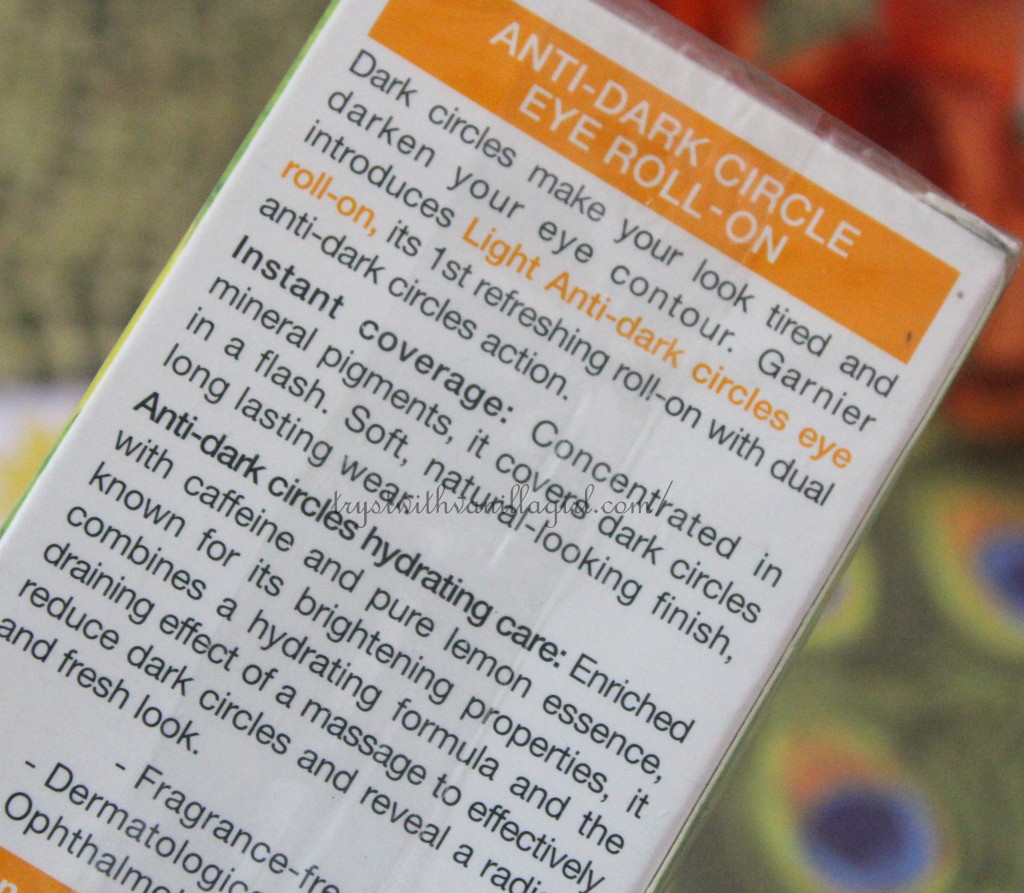 Garnier Anti Dark Circle Eye Roll On Review,Swatch,Price,Demo