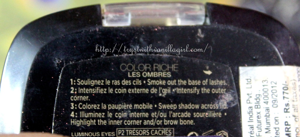 L'Oreal Paris Color Riche Eyeshadow Quad Hidden Gems P2 Review,Swatch,PhotosL'Oreal Paris Color Riche Eyeshadow Quad Hidden Gems P2 Review,Swatch,Photos