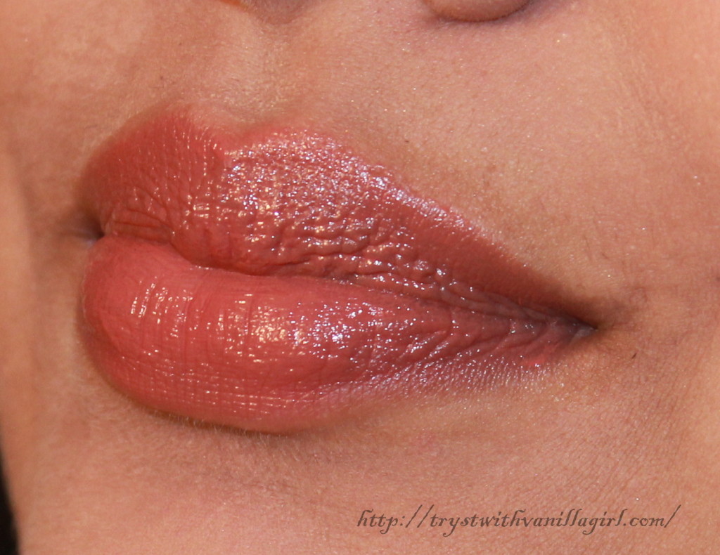 Elle 18 Color Pops Lipstick Cinnamon Bun Review,Swatch,Photos,LOTD
