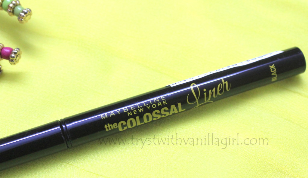 Maybelline The Colossal Liner Black Review,Swatch,Photos,EOTD,FOTD