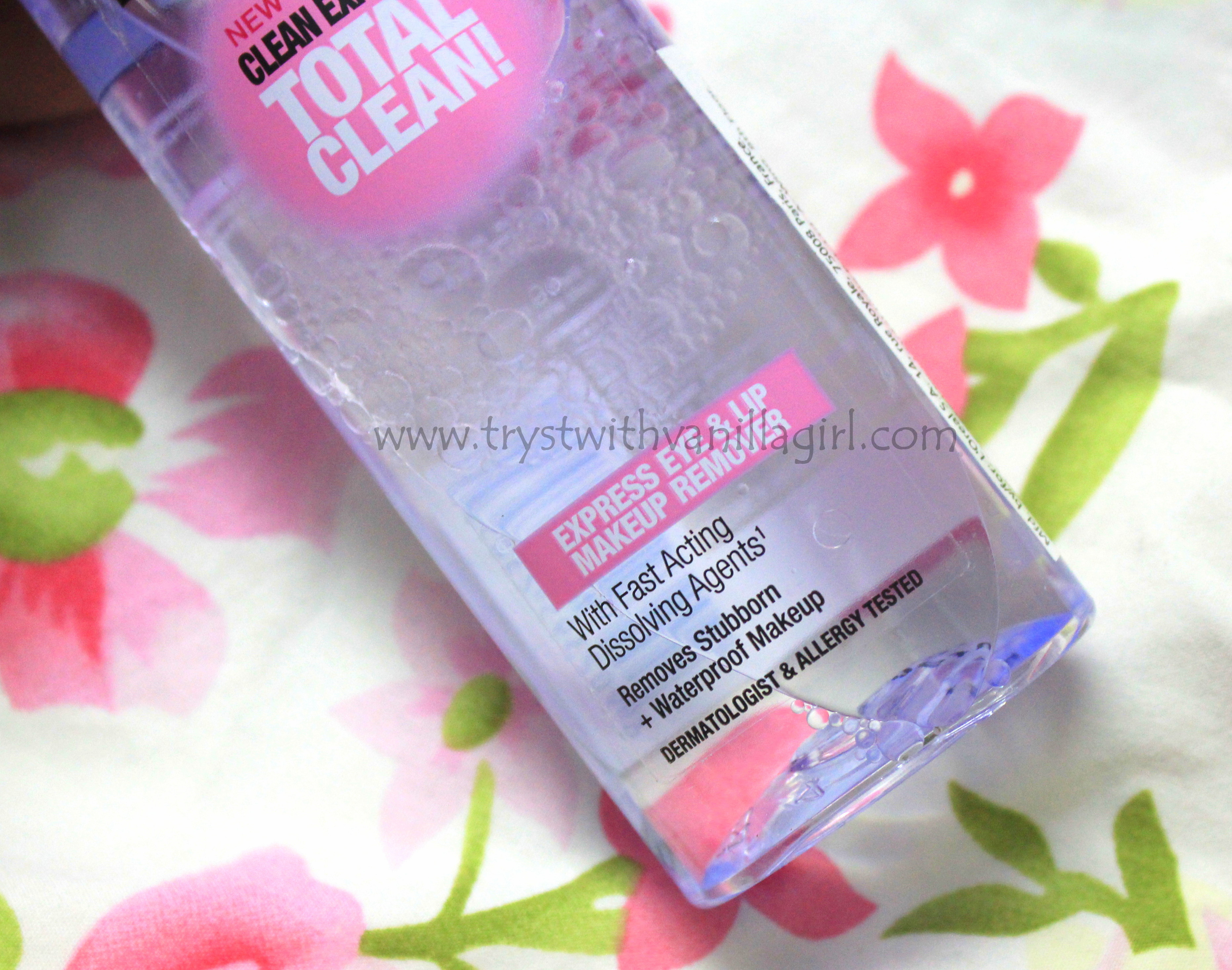 Maybelline Clean Express Total Clean Makeup Remover Review