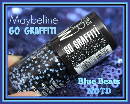 Maybelline Color Show GO GRAFFITI Nail Polish Blue Beats Review, NOTD