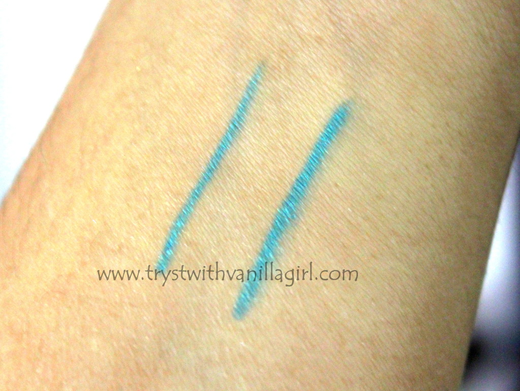 Maybelline The Colossal Turquoise Kohl Review,Swatch,Photos