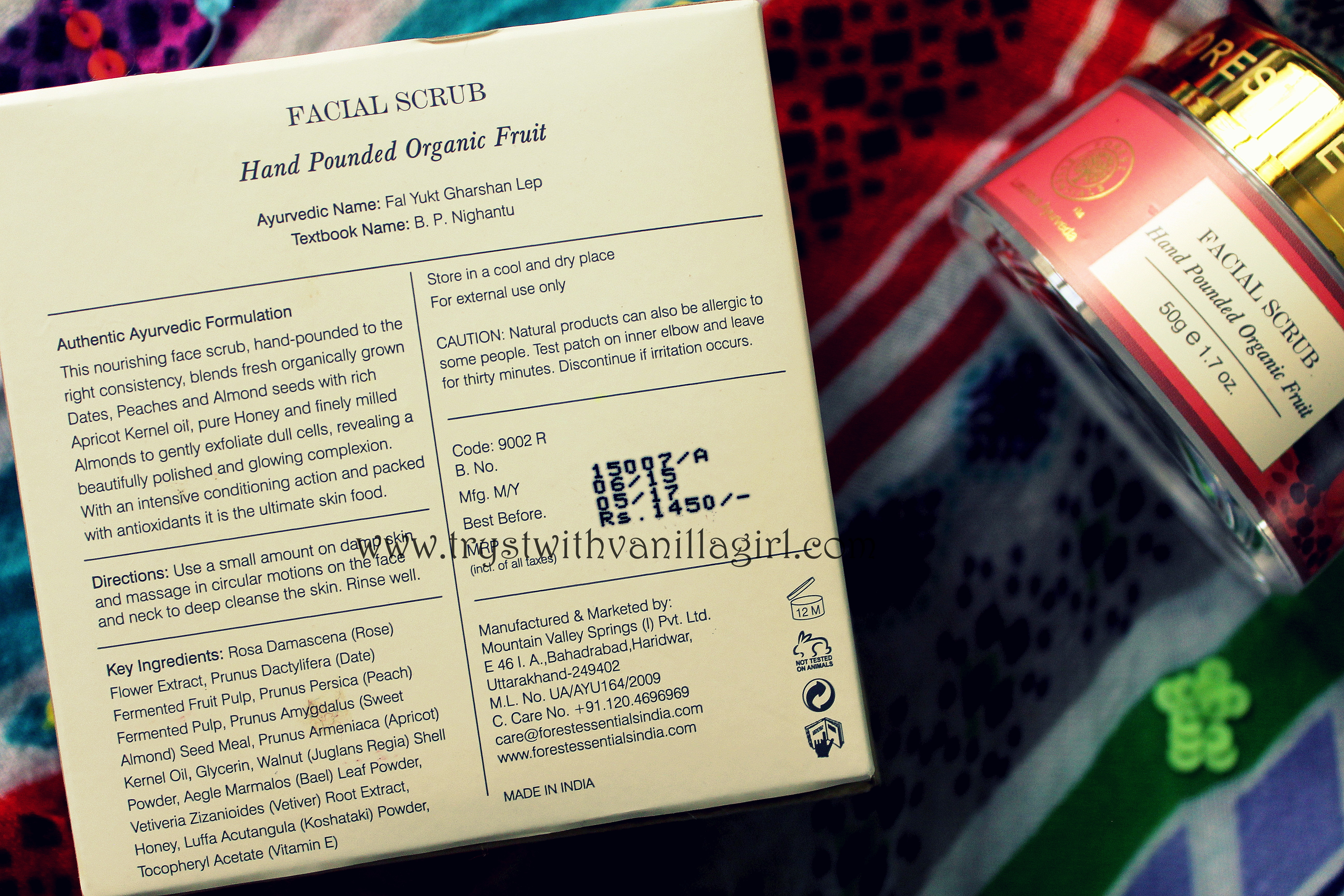 Forest Essentials Hand Pounded Organic Fruit Scrub Review, Price, Buy Online