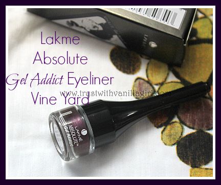 Lakme Absolute Gel Addict Eyeliner Vine Yard Review, Swatch, Photos