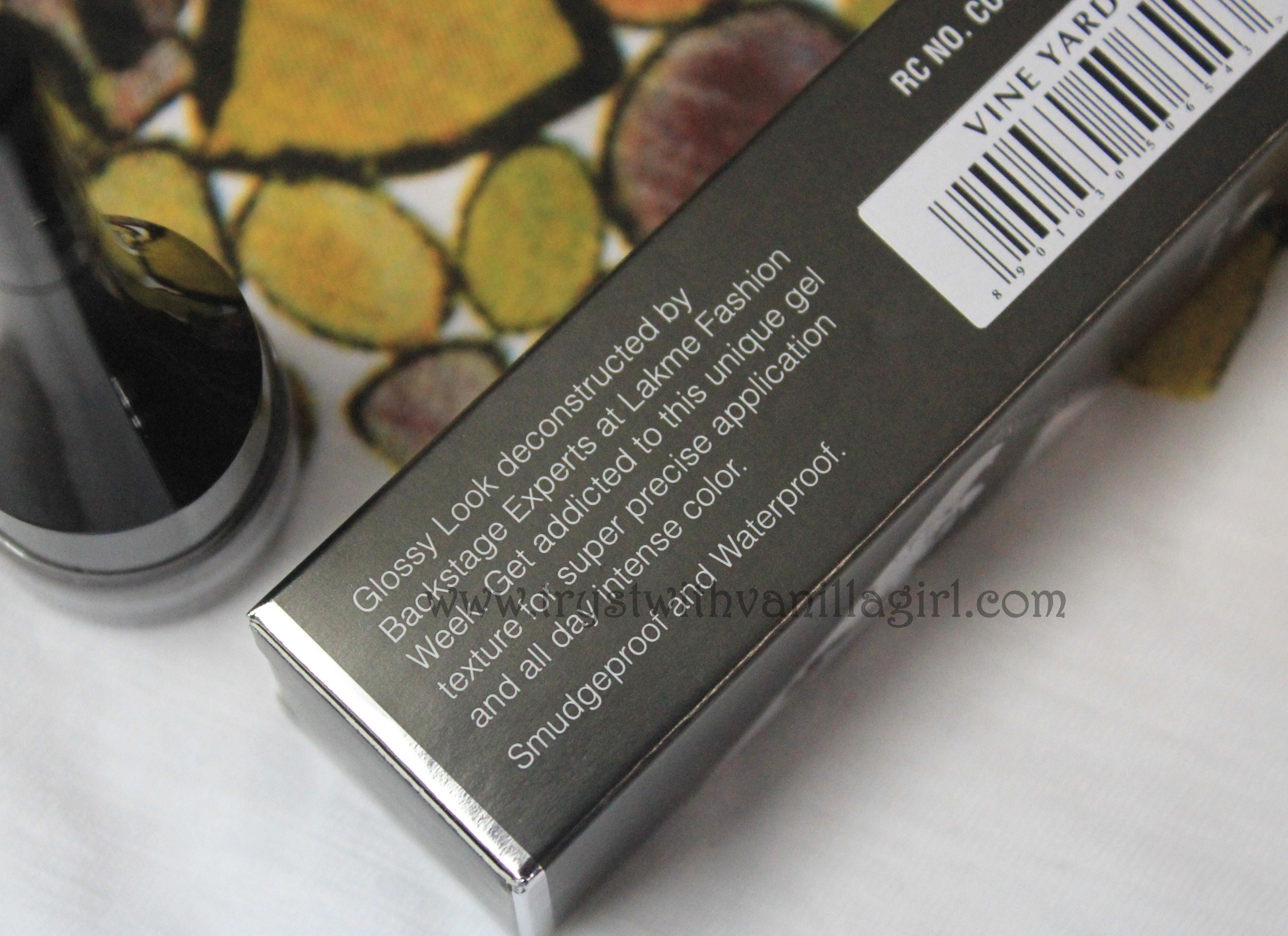 Lakme Absolute Gel Addict Eyeliner Vine Yard Review, Swatch, Photos