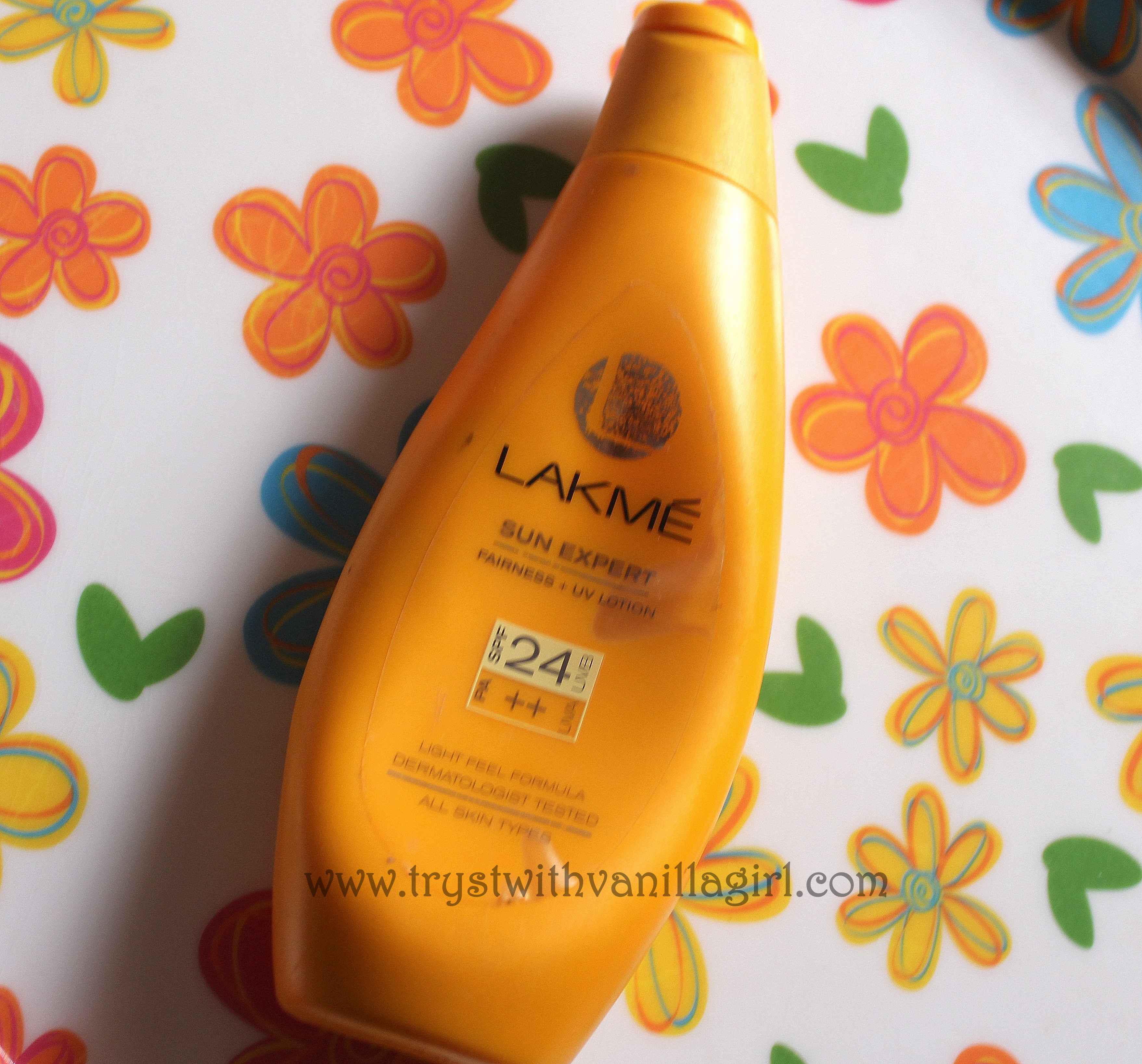 Lakme Sun Expert Fairness+ UV Lotion SPF 24 PA ++ Review