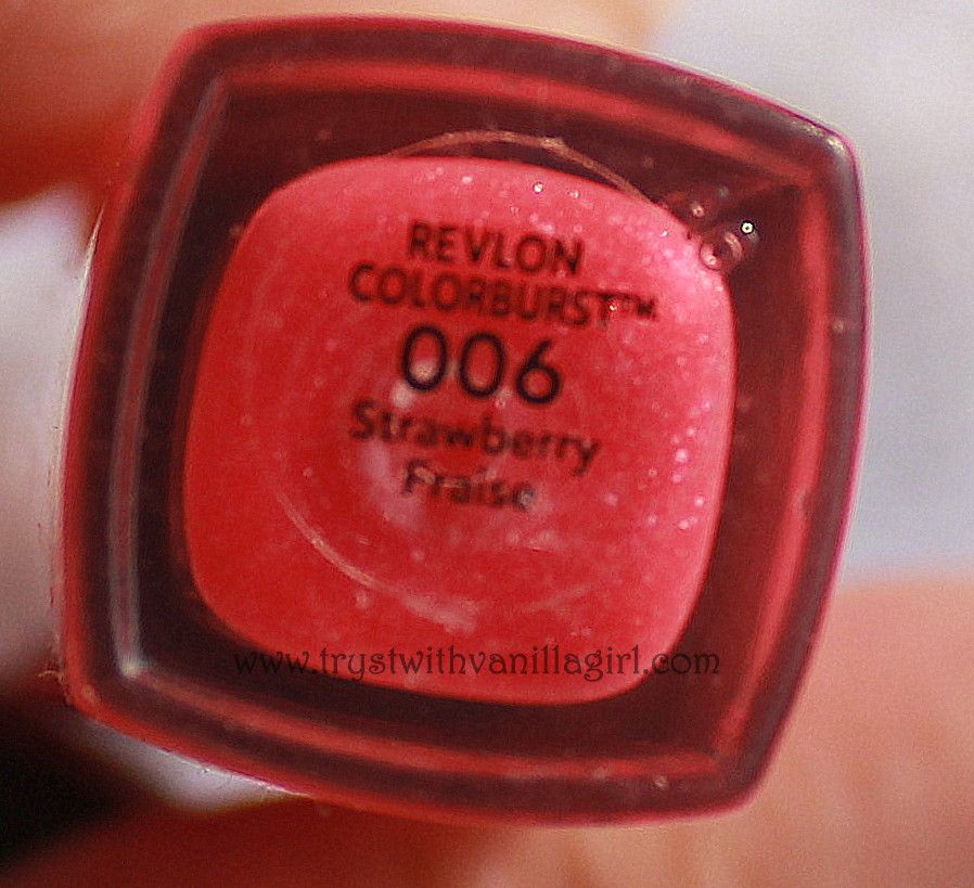 Revlon Color Burst Lip Gloss Strawberry Fraise 006 Review, Swatch, Photos