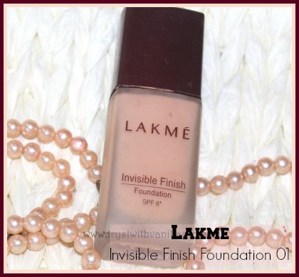 Lakme Invisible Finish Foundation 01 SPF 8 Review,Swatch Photos