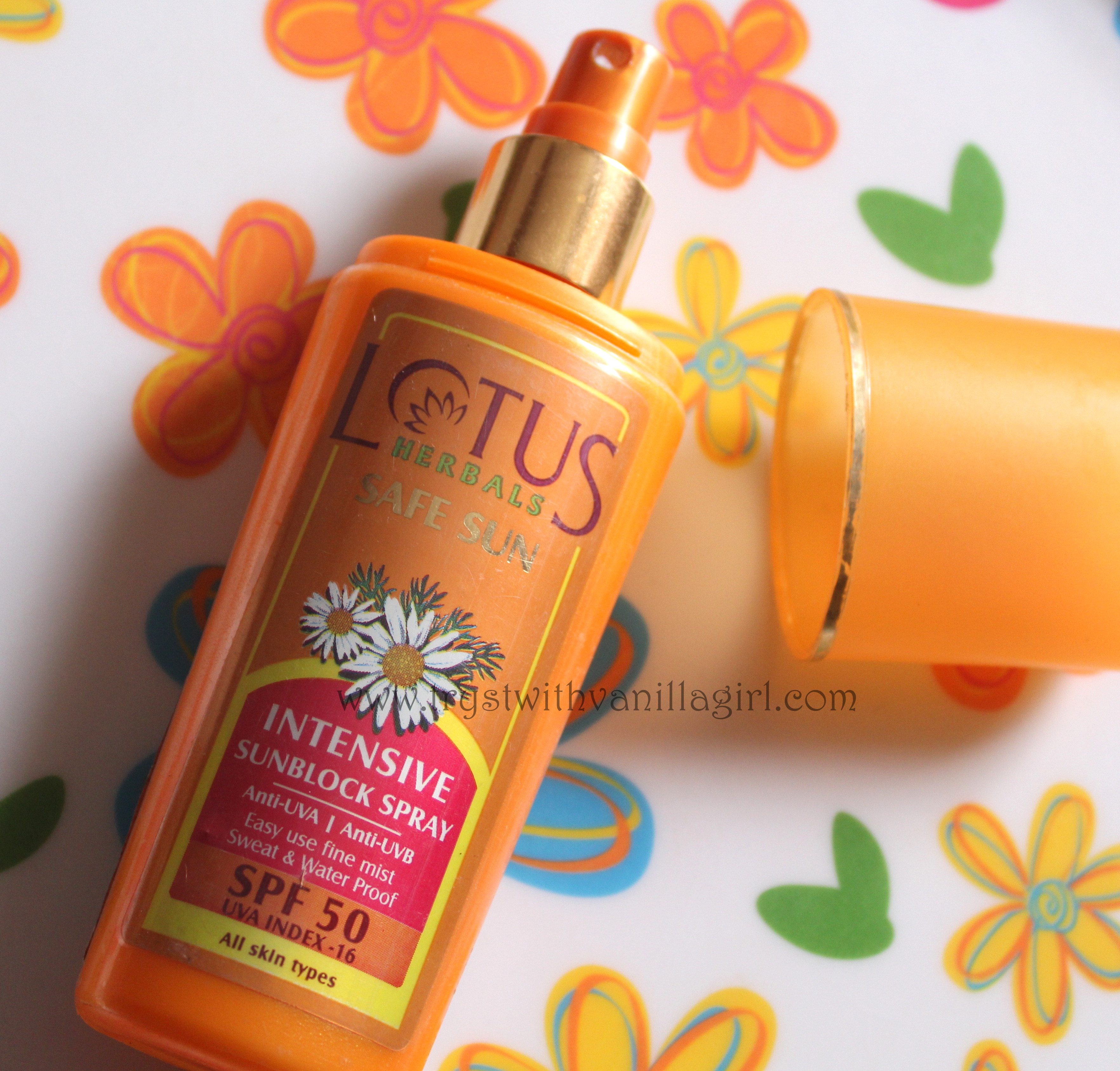 Lotus SAFE SUN Intensive Sun Block Spray SPF 50 Review, Price